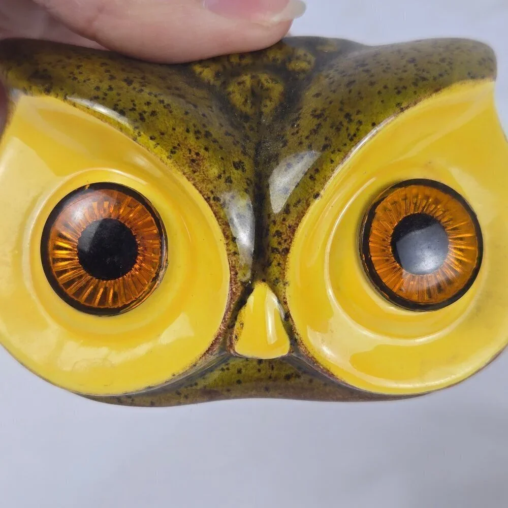 Ceramic Two Piece Owl Candle Holder Handmade by LUV Conroe Texas Decor